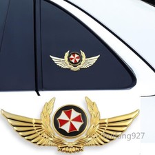 Metal 3D Car Rear Trunk Lid Badge Front Hood Emblem Decal Wing Sticker Umbrella