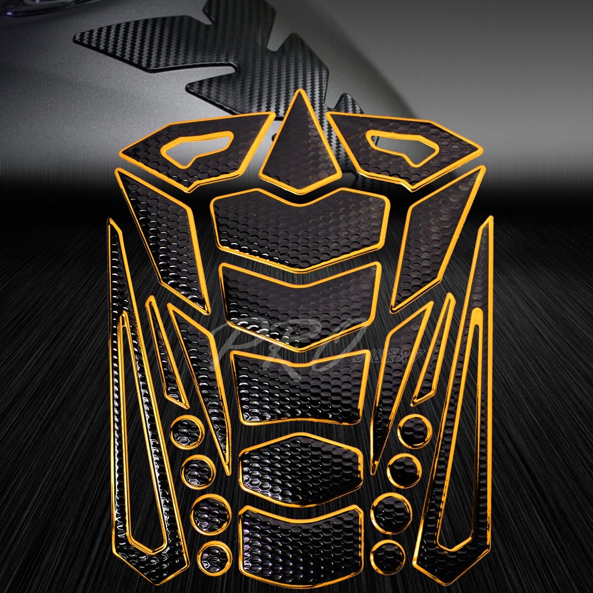 24PCs Chromed Gold Fuel Tank Pad+8