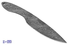 Damascus steel Hunting fixed blade skinning knife blank blade x170
