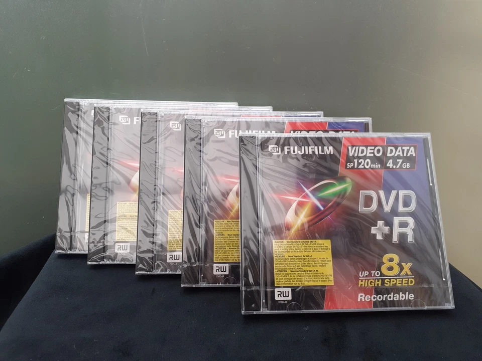 DVDs 120M. 5 X Fujifilm Magnetics Disk DVD + R 4.7GB DVD+R 120 minutes 8x Speed - Image 2 of 4