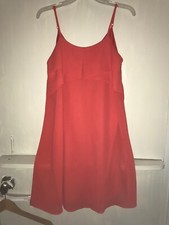 Lulu's Spaghetti Strap Lined Dress Size S Small Orange Red