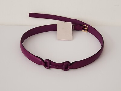 NWT Gucci Azalea horsebit purple leather thin belt - size 85-34 SALE! NWT Gucci Azalea horsebit purple leather thin belt  main image 3