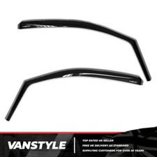 FITS TOYOTA PROACE 16> GENUINE CLIMAIR FRONT WIND DEFLECTORS DARK SMOKED TINT 