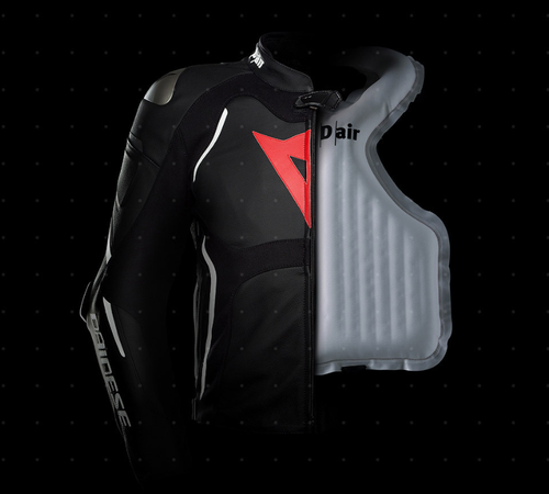 Giacca pelle con airbag Dainese Racing 3 D-air Nero bianco Leather jacket |  eBay