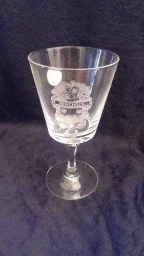 VTG Coat-of-Arm Presentation Goblet Genuine Lead Crystal From France
