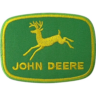 John Deere Traktor Aufnäher Bügelbild Kleidung Overall Mantel Mütze Stickerei Abzeichen