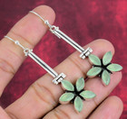 Aqua Chalcedony Gemstone Handmade 925 Sterling Silver Earrings Jewelry For Her