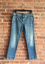 Roberto Cavalli Womens Jeans Sz 44 IT 32 X 29 Leapord Print Detail