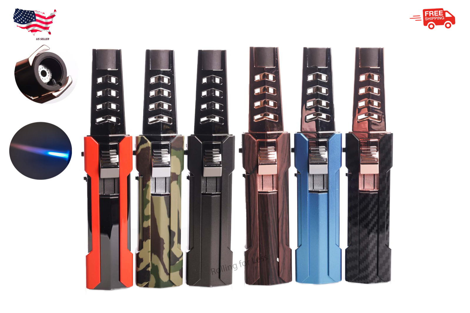 Scorch Torch Standing Pencil w/hold Single Flame Torch Lighter Assorted Design