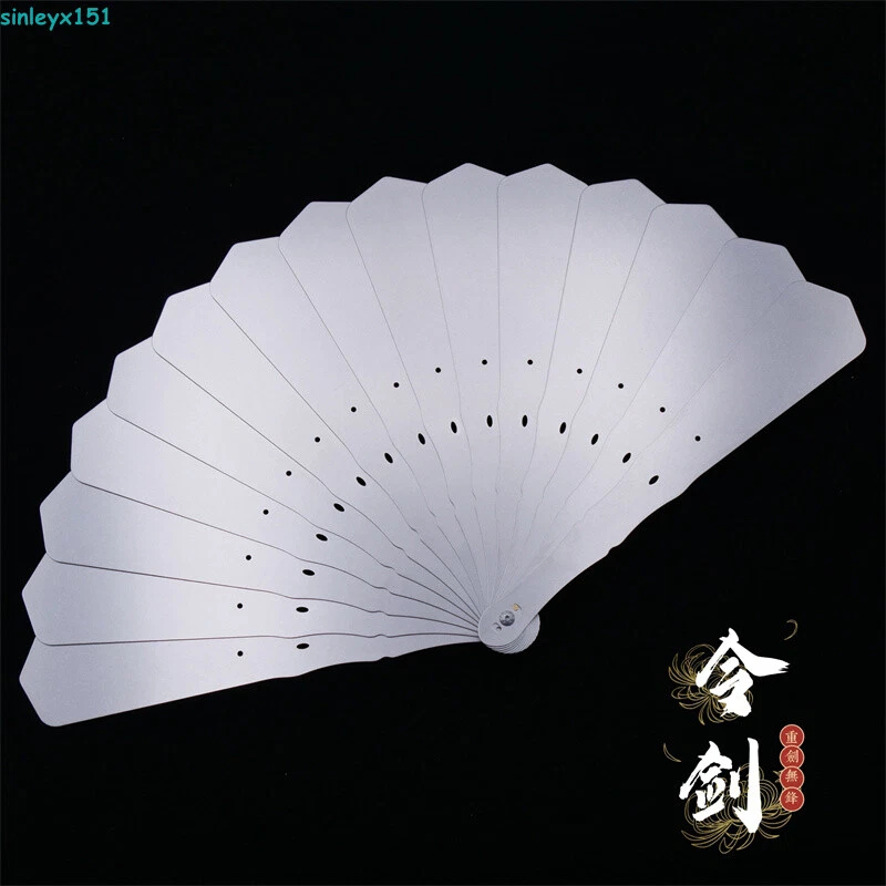 Tactical Titanium Alloy Folding Fan Portable Martial Art Kung Fu Tai Chi Fan Toy - Image 2 of 4