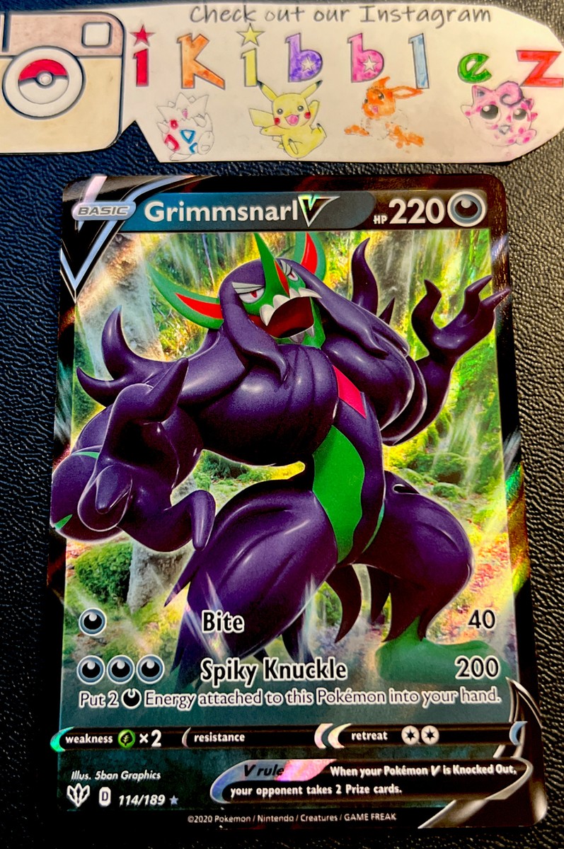 Grimmsnarl V 114/189 NM Ultra Rare Full Art Pokemon Card. Free Tracked Shipping! Grimmsnarl V 114/189 NM Ultra Rare Full Art Pokemon Card. Free Tracked Shipping!