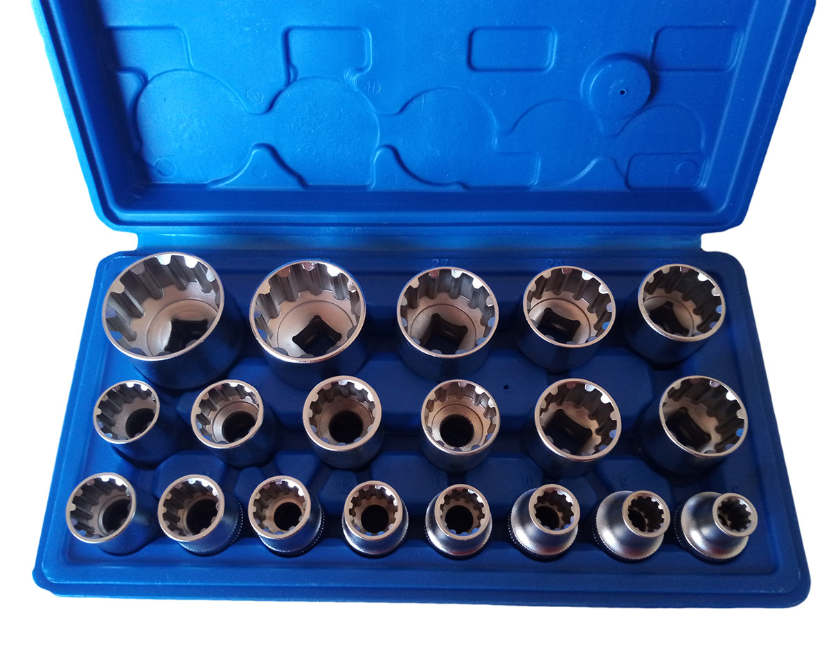 PDR*SET 19 CHIAVI A BUSSOLA TORX MILLERIGHE IN LEGA DA 1/2'' SCANALATO...