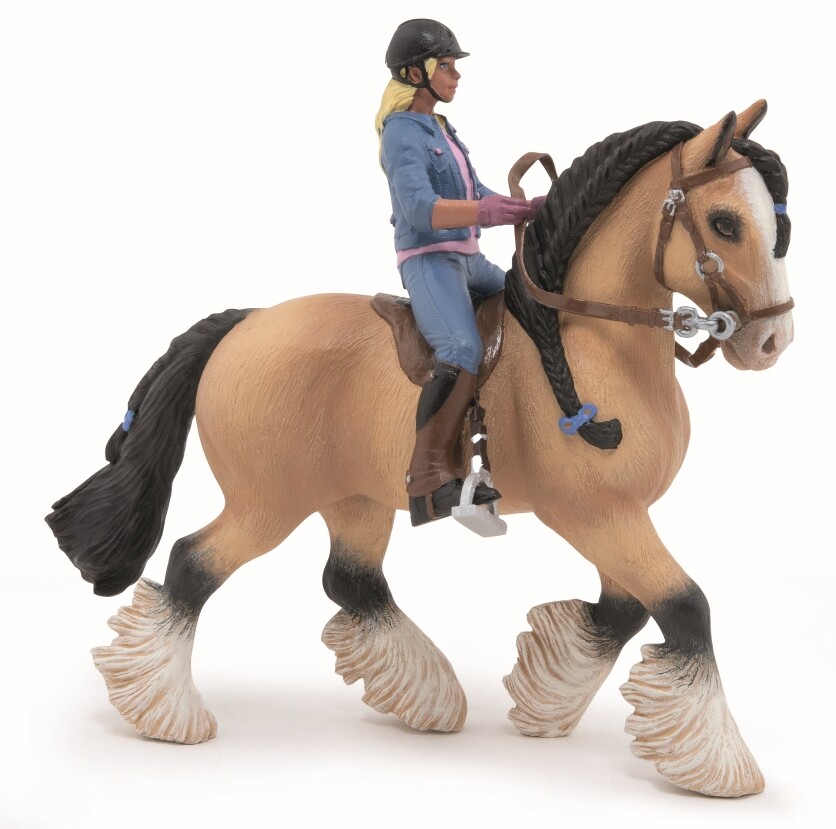 Papo 51572 Tinker with his young rider 12 cm Horse World