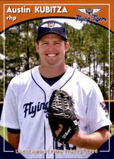 2016 Lakeland Flying Tigers Grandstand 14 Austin Kubitza Arlington Texas TX Card