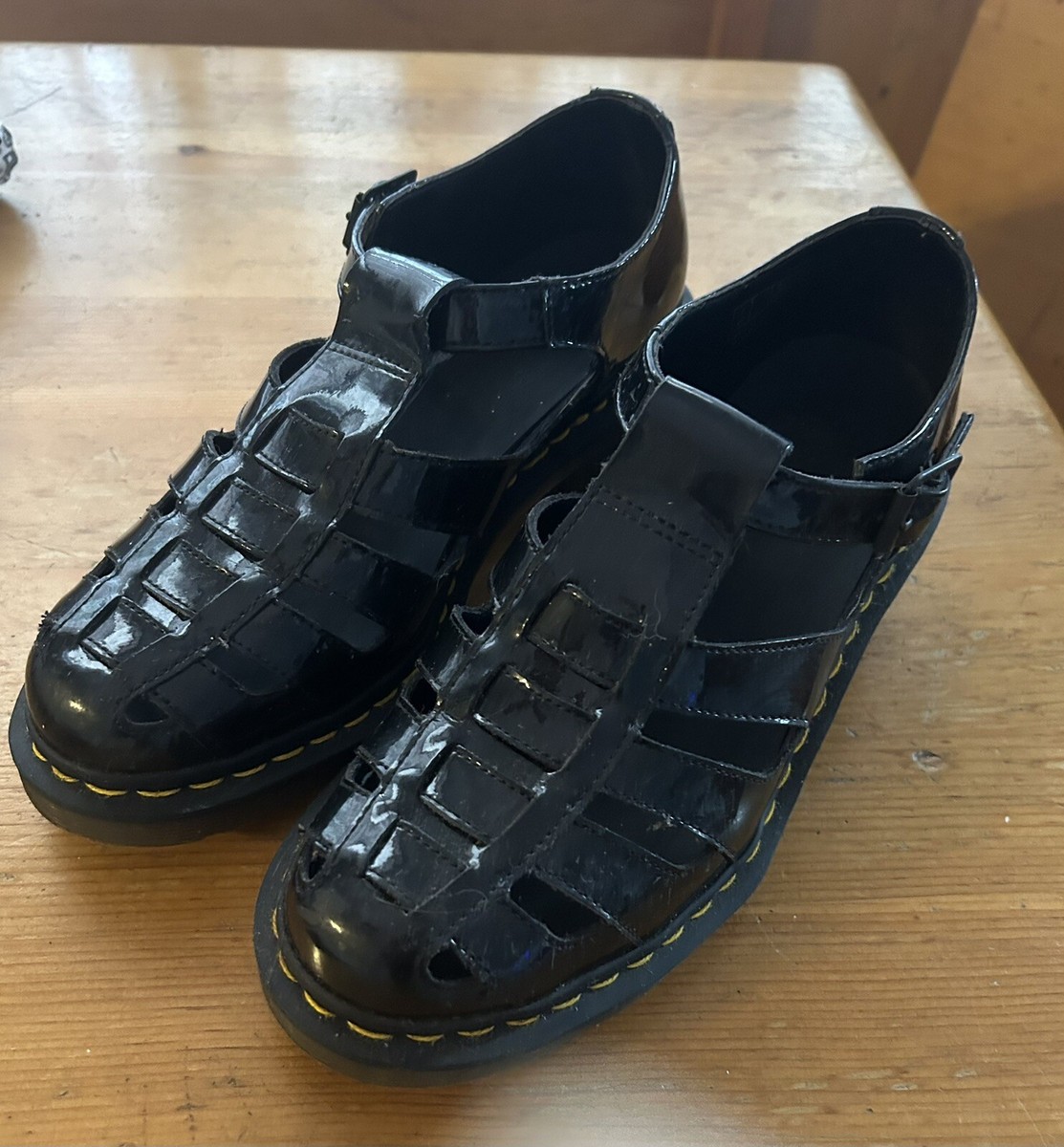 Doc Martens Black Patent Leather ELEANOR Mary Jane Oxford US