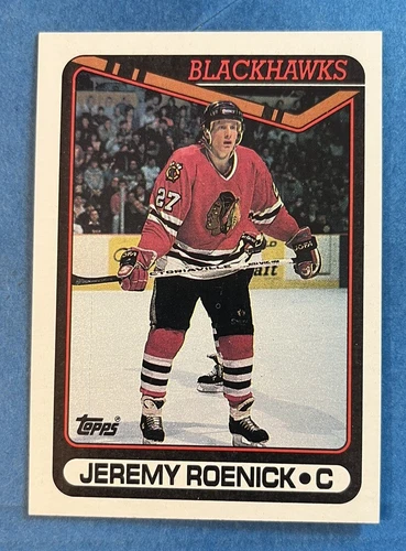 1990-91 TOPPS #7 RC Jeremy Roenick HOF ROOKIE Chicago Blackhawks NHL