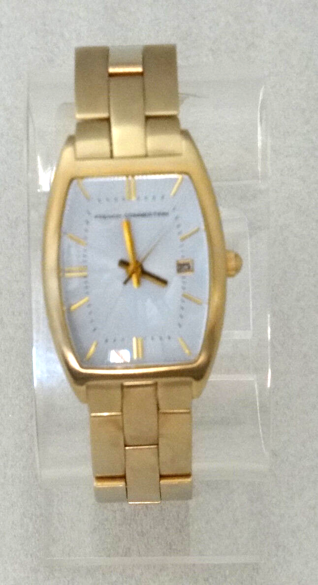 Fcuk Ladies Rectangular Gold Tone Watch - Gold French Connection Simple Champagne Rectangle Dial With Gold  main image 3
