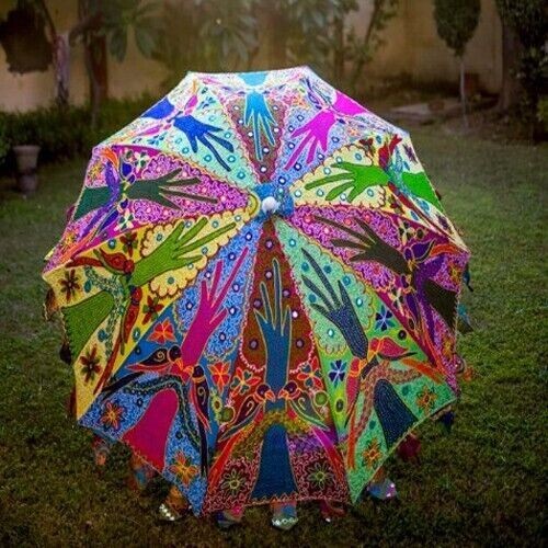 Sombrilla de jardín de 72"" yardas parasol hippie indio patio decorativo - Imagen 7 de 10