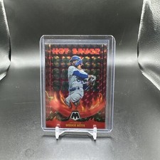 2022 Panini Mosaic Baseball Hot Sauce Red Prizm Mookie Betts
