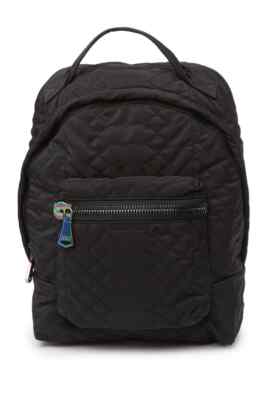 Aimee Kestenberg Got Your Back Backpack Quilted Black Iridescent Hardware 
