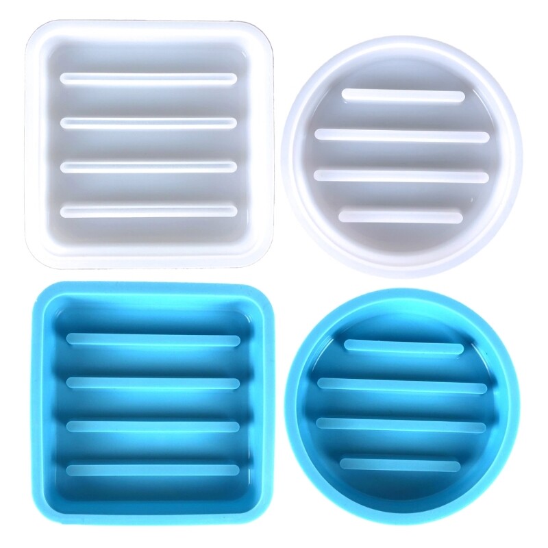 Resin 3D Round Square Jewelry Storage Box Mold Silicone Necklace Mold