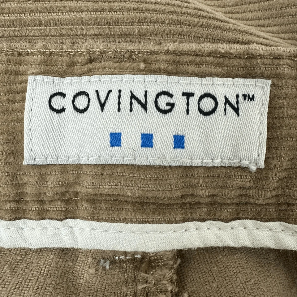 Covington Men's 34x32 Corduroy Pants Natural Tan Classic Fall Office Work Date - Image 4 of 4