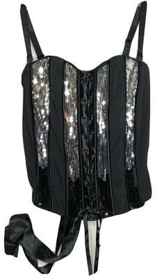black bustier corset top
