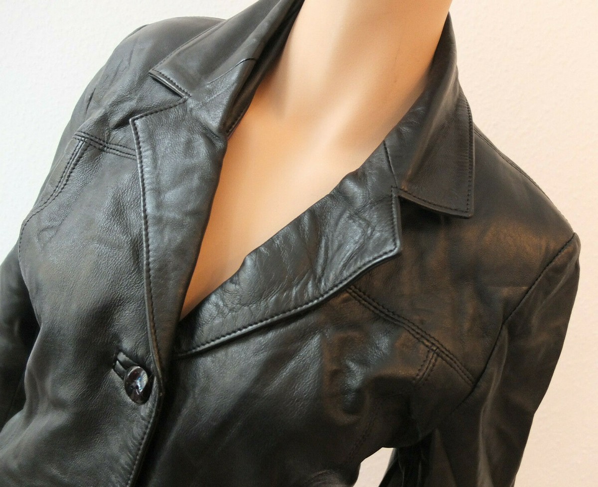 Atlas Cuir Real Leather Jacket Size 40 L Top Very Soft | eBay