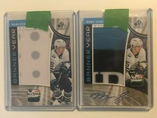 19-20 Upper Deck SP Game Used #BAS4 MARK SCHEIFELE LOT (2) Banner Year Auto /25