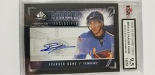 Evander Kane 2009-10 Game Used Auto Exclusives Rookie Hockey Card #92/100 9.5!  