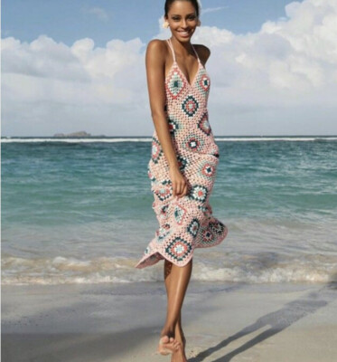 midi crochet beach dress Gypsy Jumpsuit in Premium Birds of Paradise White Floral