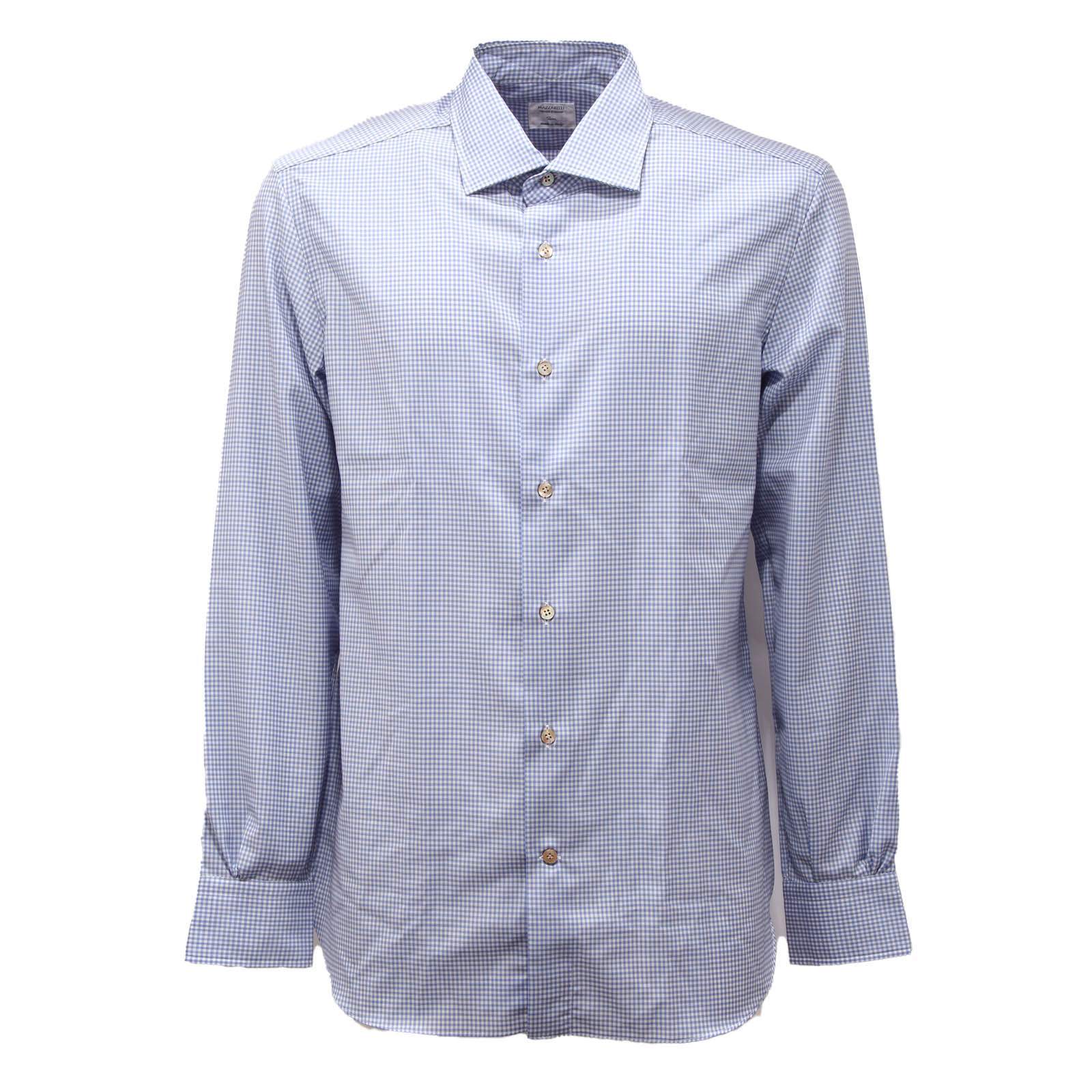 5138AP ПРИТАЛЕННАЯ мужская шерстяная рубашка camicia uomo MAZZARELLI 33090₽