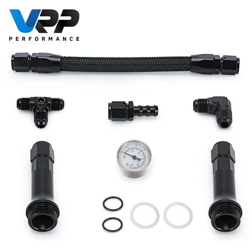 Dual Feed Carb Fuel Line Double Pumper For 4150 Holley Carburetor Braided AN6