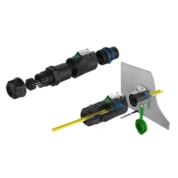 CNLINKO Fiber Optic Industrial Connector Panel Socket Waterproof Single Mode LC - Image 4 of 4