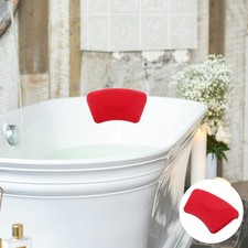 Comfortable Red Bathtub Neck Support Cushion Waterproof Durable Spa Pillow
