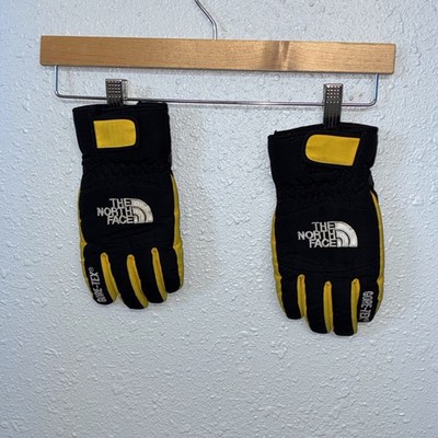 The North Face Youth Boys Gore Tex Yellow Black Gloves Size L/XL