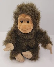 Vintage 1994 HOSUNG Baby Monkey Plush 9" Flocked Face Stuffed Animal Toy