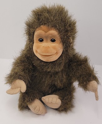 Vintage 1994 HOSUNG Baby Monkey Plush 9'' Flocked Face Stuffed Animal Toy