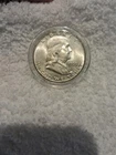 1950 50C Silver Franklin Half Dollar In Capsule