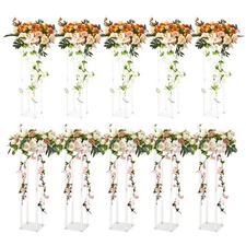 VEVOR 10PCS 23.6inch Tall Wedding Column Flower Stand Display Rack Acrylic