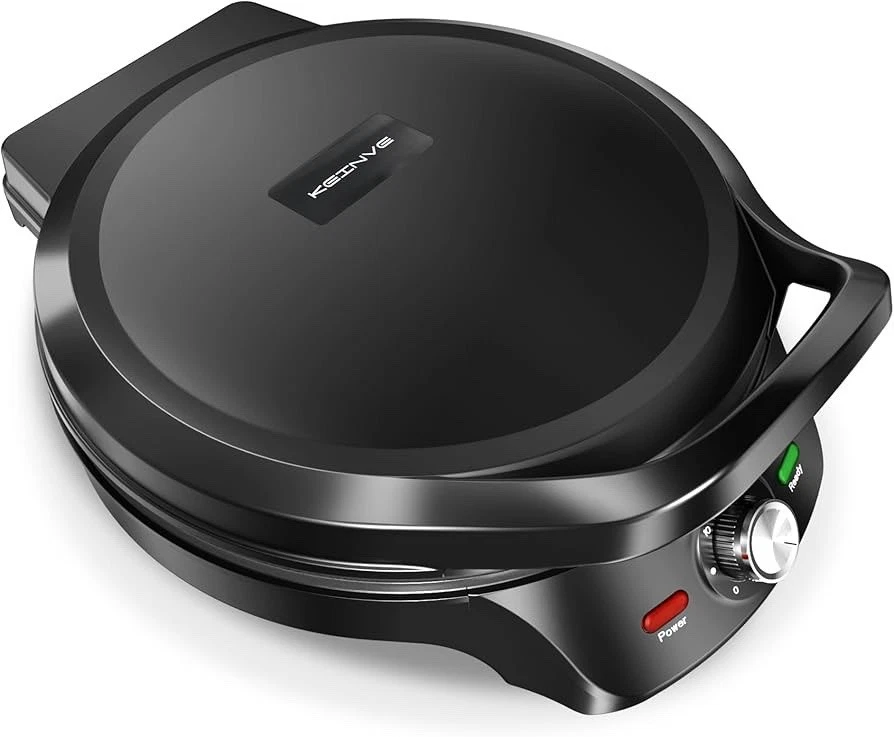KEINVE 1500W Electric Griddle, 2-in-1 Indoor Griddle and Pizza Maker
