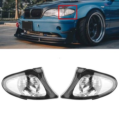 Frontblinker links rechts für BMW E46 Limo Touring LCI 01-05 in Schwarz Klarglas