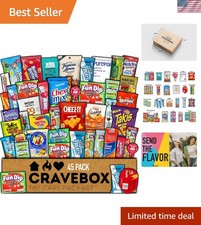 Deluxe Assorted Snacks Box - 45 Count Care Package for All Ages Occasions
