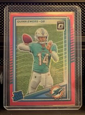 2025 Panini Donruss - Rated Rookie Quinn Ewers #342 Optic Preview Pink Prizm (RC