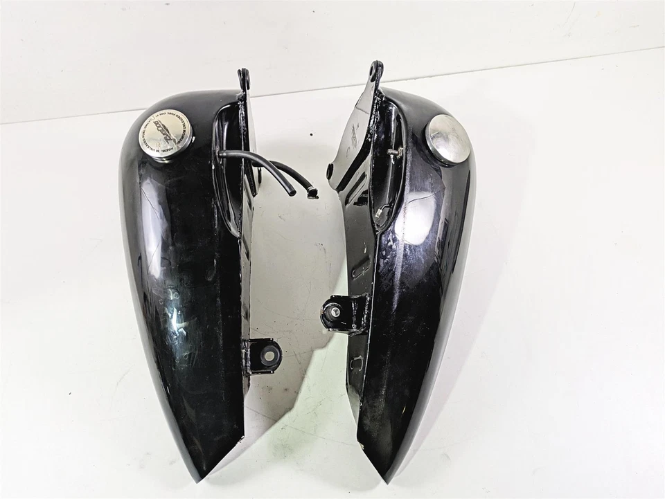 Big Dog Pitbull 2002 tanque dividido gasolina combustible izquierdo y derecho limpio Foto 4 de 4