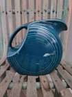 Homer Laughlin Fiesta/Fiestaware Peacock Blue Disk Pitcher, 7 1/4"  67oz.