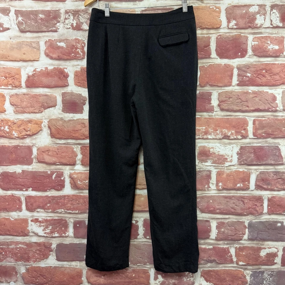 Pantalones vintage Liz Claiborne para mujer 10 grises de lana con cremallera Foto 2 de 4