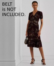 Lauren Ralph Lauren Jersey Dress Red Size 14 MSRP $165 *No BELT*