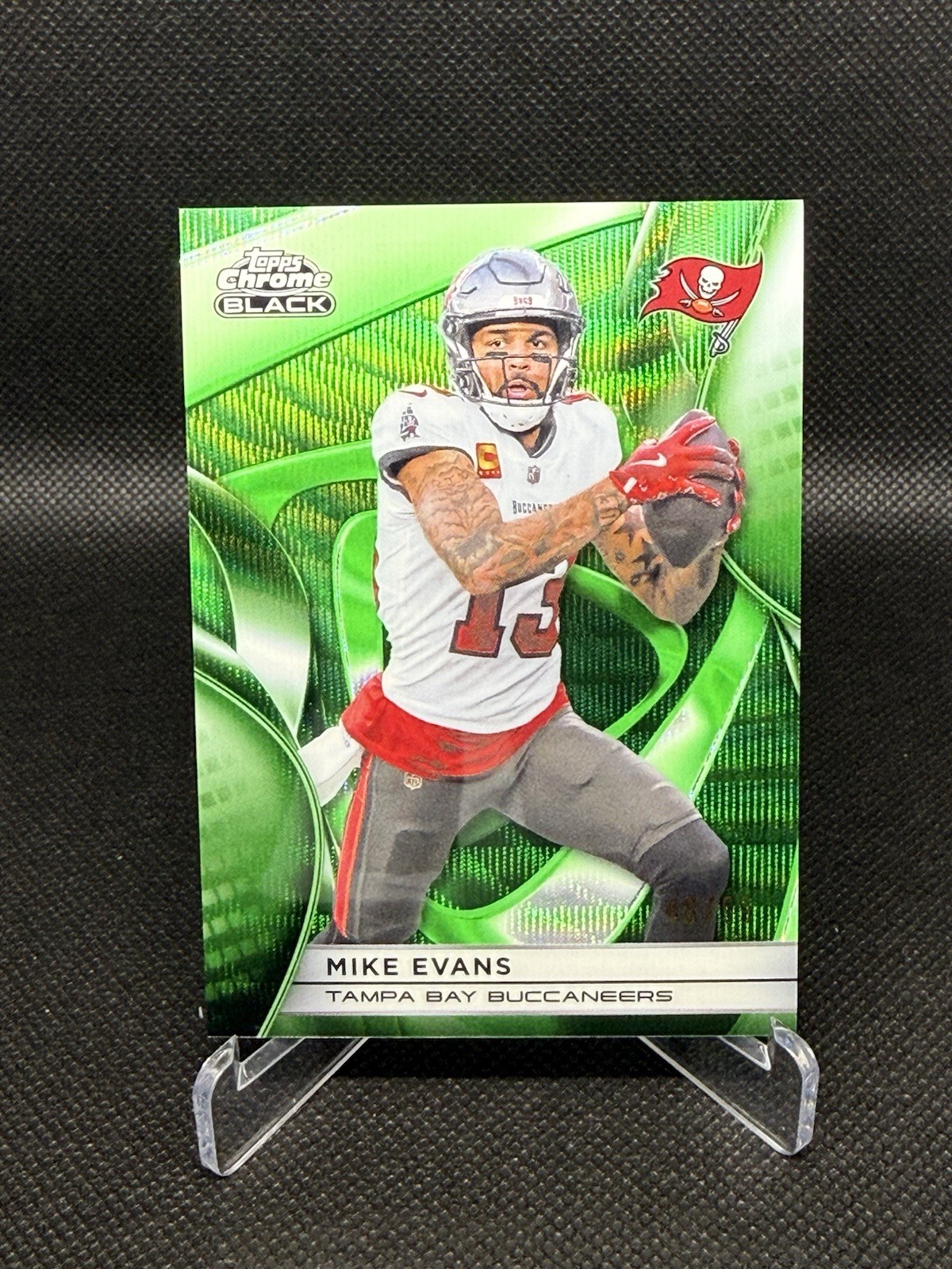 2025 Topps Chrome Black Mike Evans Green Wave /99 SSP Tampa Bay Buccaneers