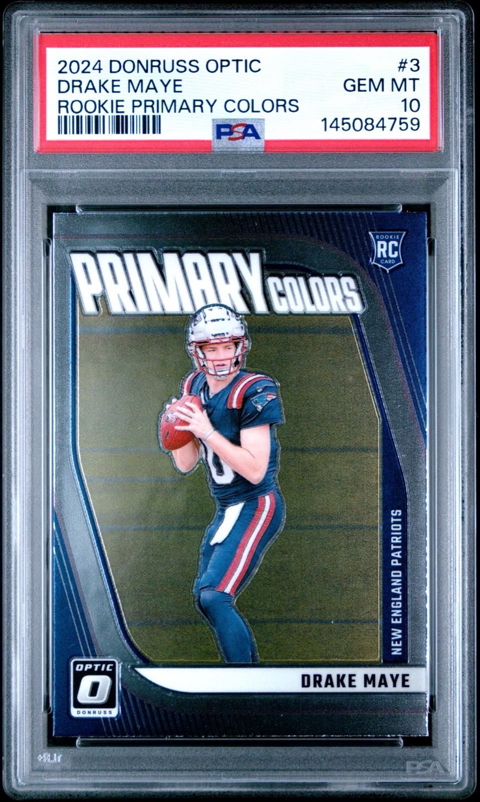 Drake Maye Panini Donruss Optic Rookie Primary Colors #3 Base